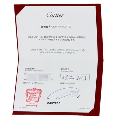 CARTIER Mini Love Link 1P Diamond #50 Ring K18 Yellow Gold Ladies [Used]