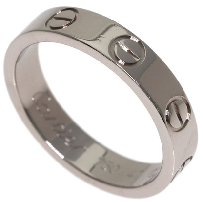 CARTIER mini love ring #47 Ring K18 White Gold Ladies [Used]