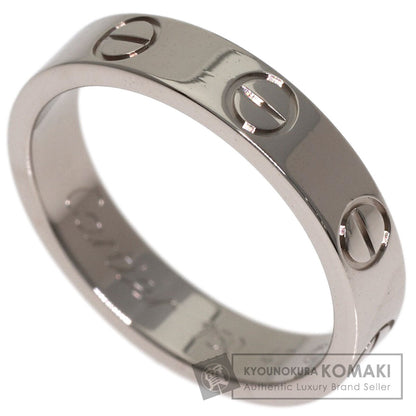 CARTIER mini love ring #47 Ring K18 White Gold Ladies [Used]