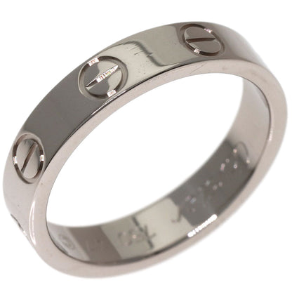 CARTIER mini love ring #47 Ring K18 White Gold Ladies [Used]