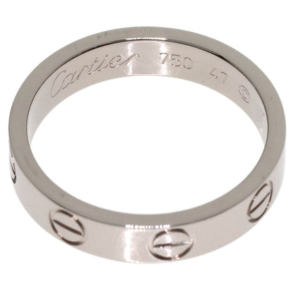 CARTIER mini love ring #47 Ring K18 White Gold Ladies [Used]