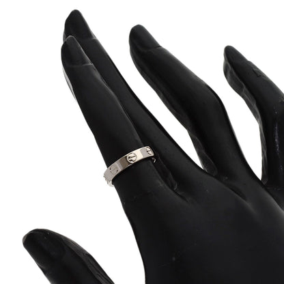 CARTIER mini love ring #47 Ring K18 White Gold Ladies [Used]