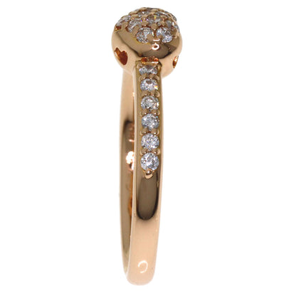 Ponte Vecchio Heart motif Diamond Ring K18 Pink Gold Ladies [Used]