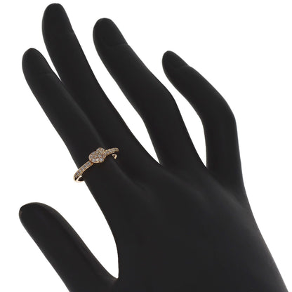 Ponte Vecchio Heart motif Diamond Ring K18 Pink Gold Ladies [Used]