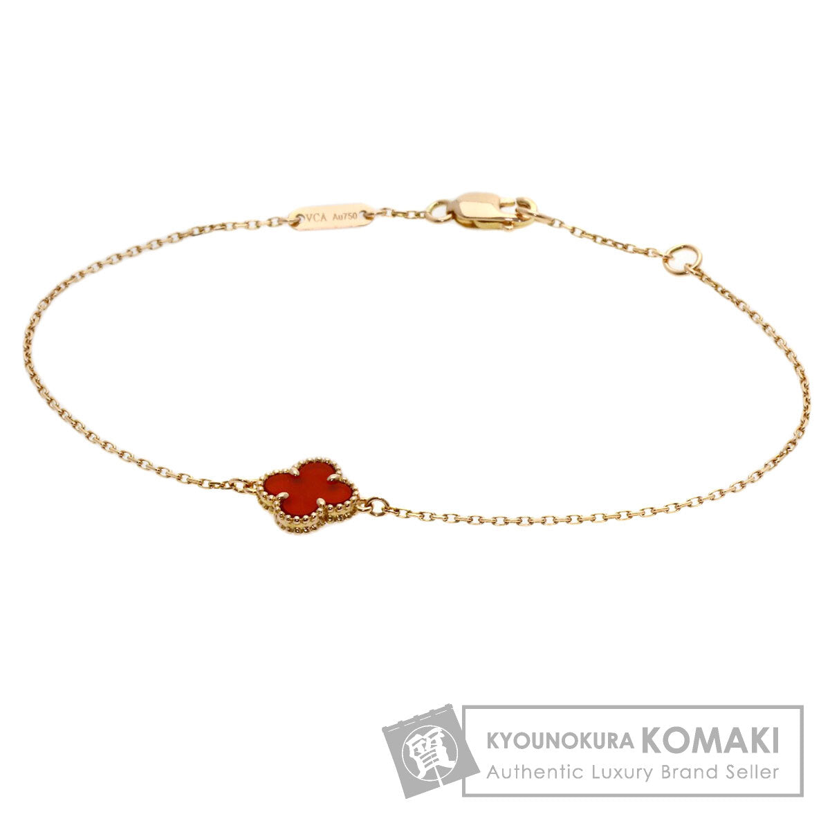 Van Cleef & Arpels Sweet Alhambra Carnelian Bracelet K18 Pink Gold Ladies [Used]
