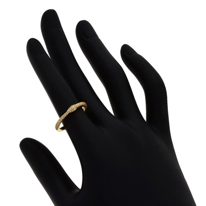 GUCCI Ouroboros Half Diamond #11 Ring K18 Yellow Gold Ladies [Used]