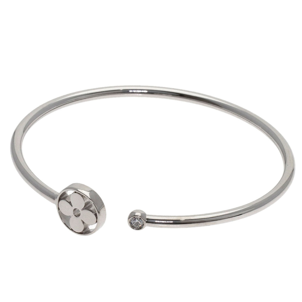 LOUIS VUITTON Twist Blossom Diamond #15 Bracelet K18 White Gold Ladies [Used]