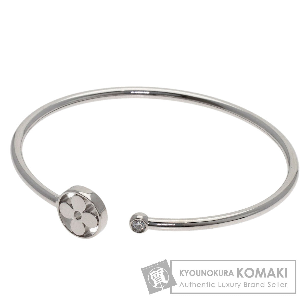 LOUIS VUITTON Twist Blossom Diamond #15 Bracelet K18 White Gold Ladies [Used]
