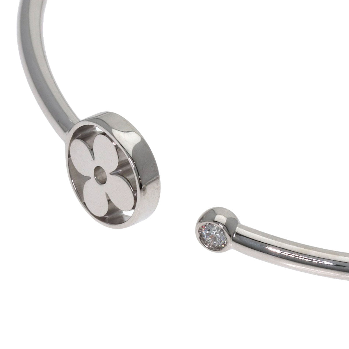 LOUIS VUITTON Twist Blossom Diamond #15 Bracelet K18 White Gold Ladies [Used]