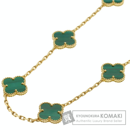 Van Cleef & Arpels Vintage Alhambra Malachite Necklace K18 Yellow Gold Ladies [Used]