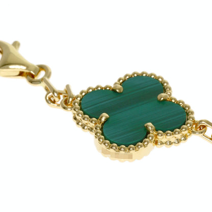 Van Cleef & Arpels Vintage Alhambra Malachite Necklace K18 Yellow Gold Ladies [Used]