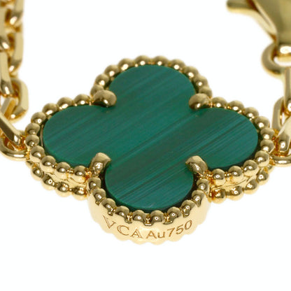 Van Cleef & Arpels Vintage Alhambra Malachite Necklace K18 Yellow Gold Ladies [Used]