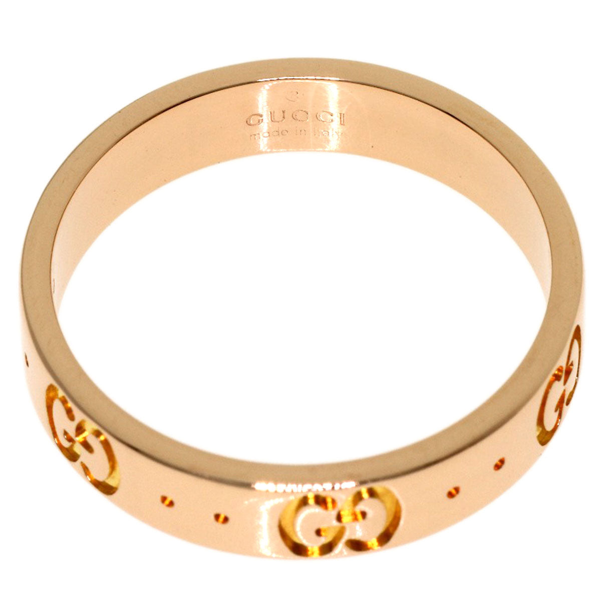 GUCCI Icon ring # 12 Ring K18 Pink Gold Ladies [Used]