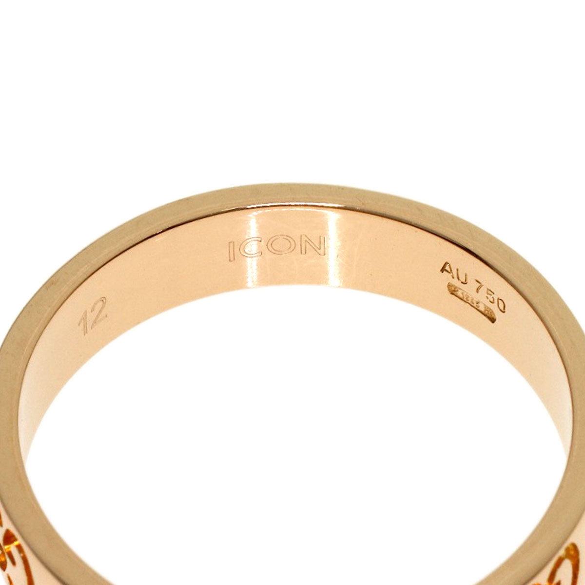 GUCCI Icon ring # 12 Ring K18 Pink Gold Ladies [Used]