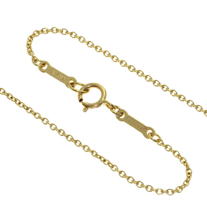 TIFFANY&Co. Open Heart Half Pave Diamond Necklace K18 Yellow Gold Ladies [Used]