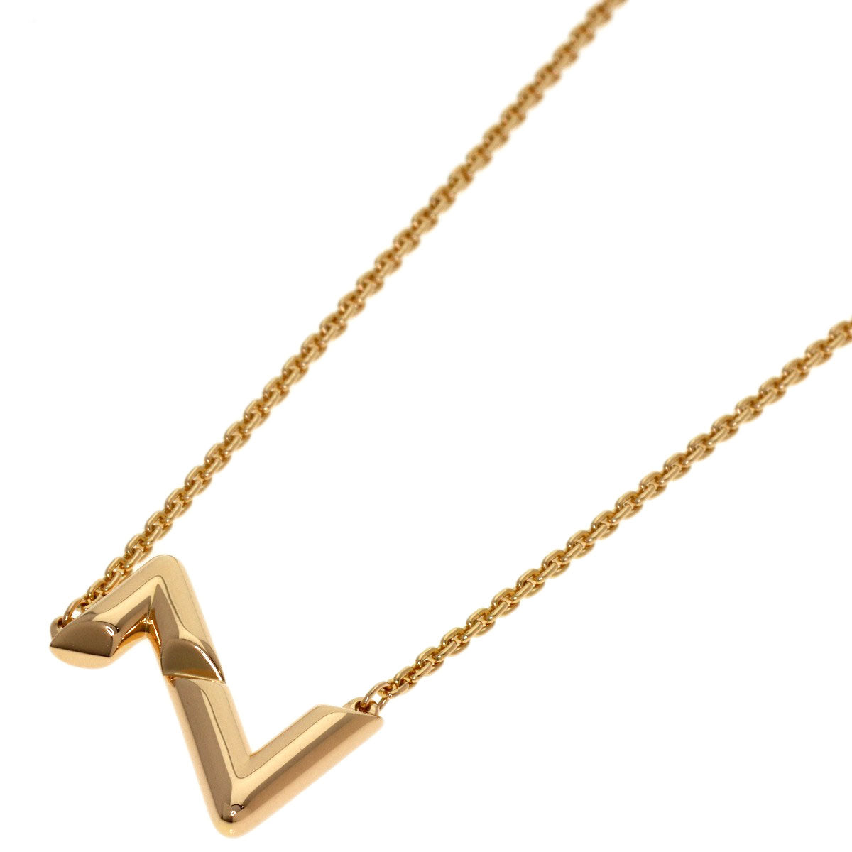 LOUIS VUITTON Upside Down Q93868 Necklace K18 Pink Gold Ladies [Used]