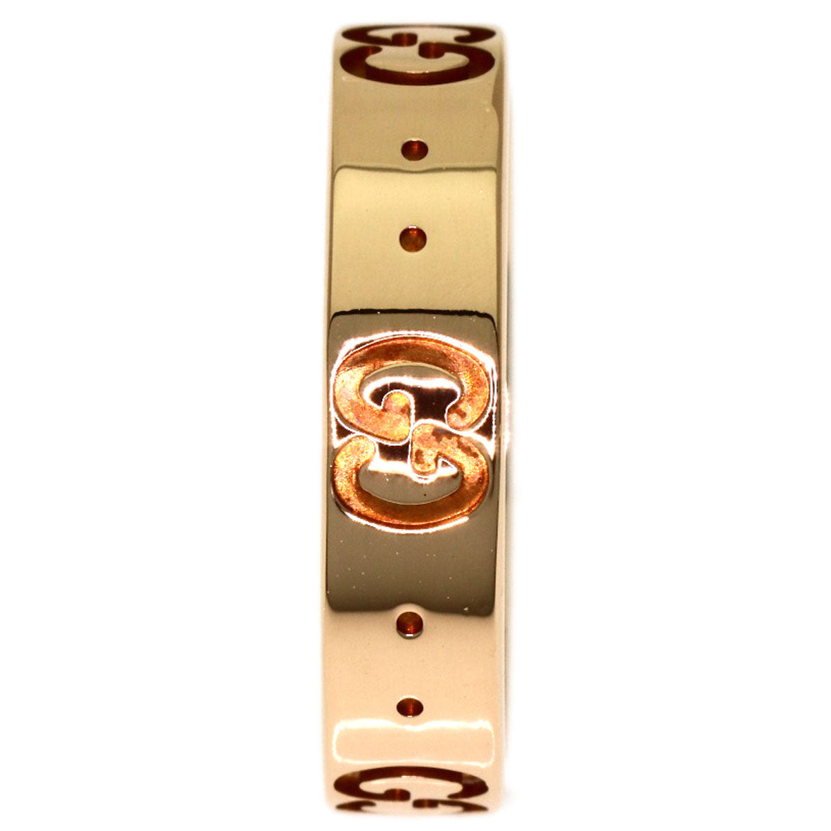 GUCCI Icon Ring #7 Ring K18 Pink Gold Ladies [Used]