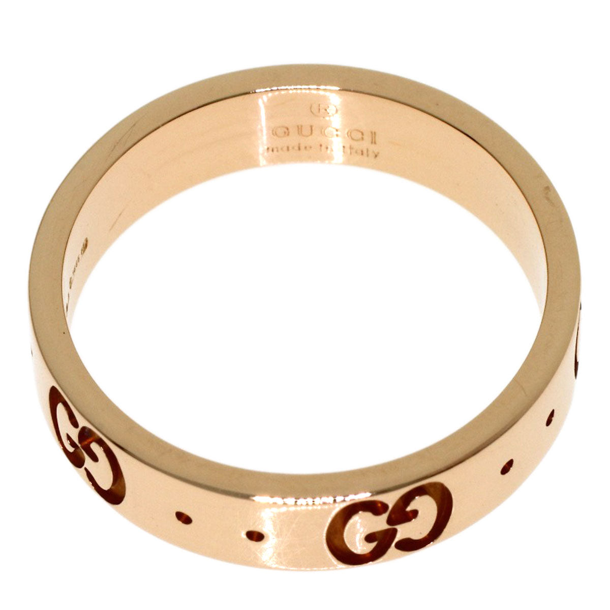 GUCCI Icon Ring #7 Ring K18 Pink Gold Ladies [Used]