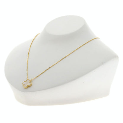 Van Cleef & Arpels Vintage Alhambra white shell Necklace K18 Yellow Gold Ladies [Used]