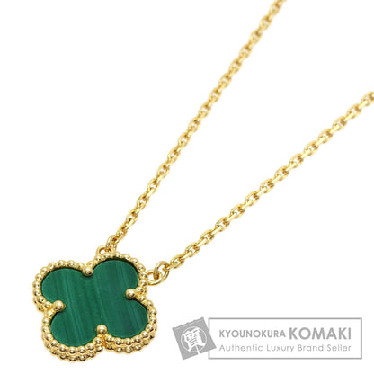 Van Cleef & Arpels Vintage Alhambra Malachite Necklace K18 Yellow Gold Ladies [Used]