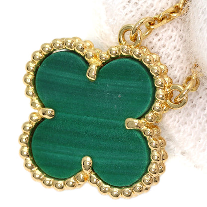 Van Cleef & Arpels Vintage Alhambra Malachite Necklace K18 Yellow Gold Ladies [Used]