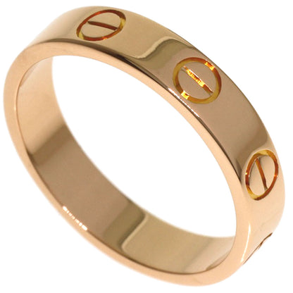 CARTIER Mini love ring # 48 Ring K18 Pink Gold Ladies [Used]
