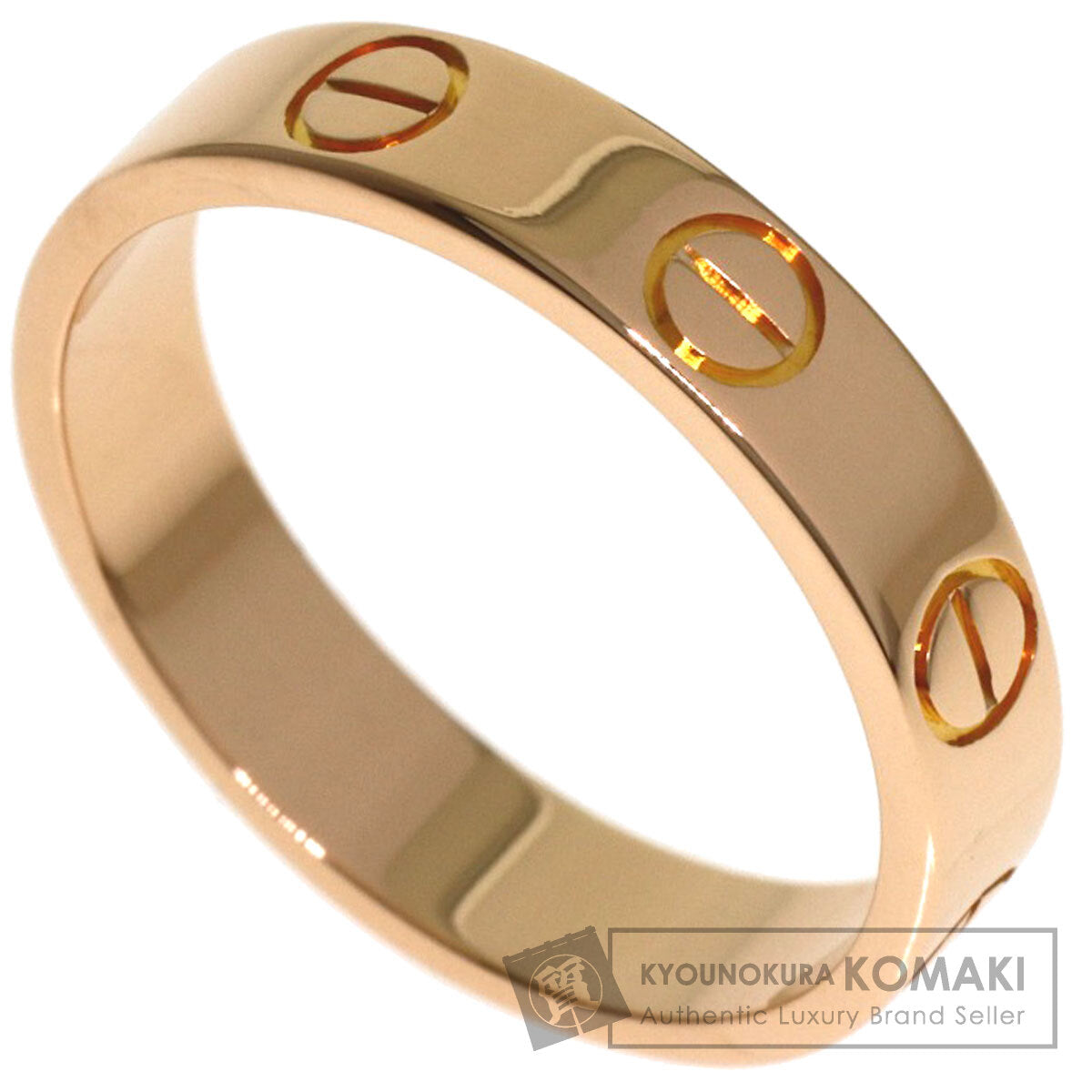 CARTIER Mini love ring # 48 Ring K18 Pink Gold Ladies [Used]