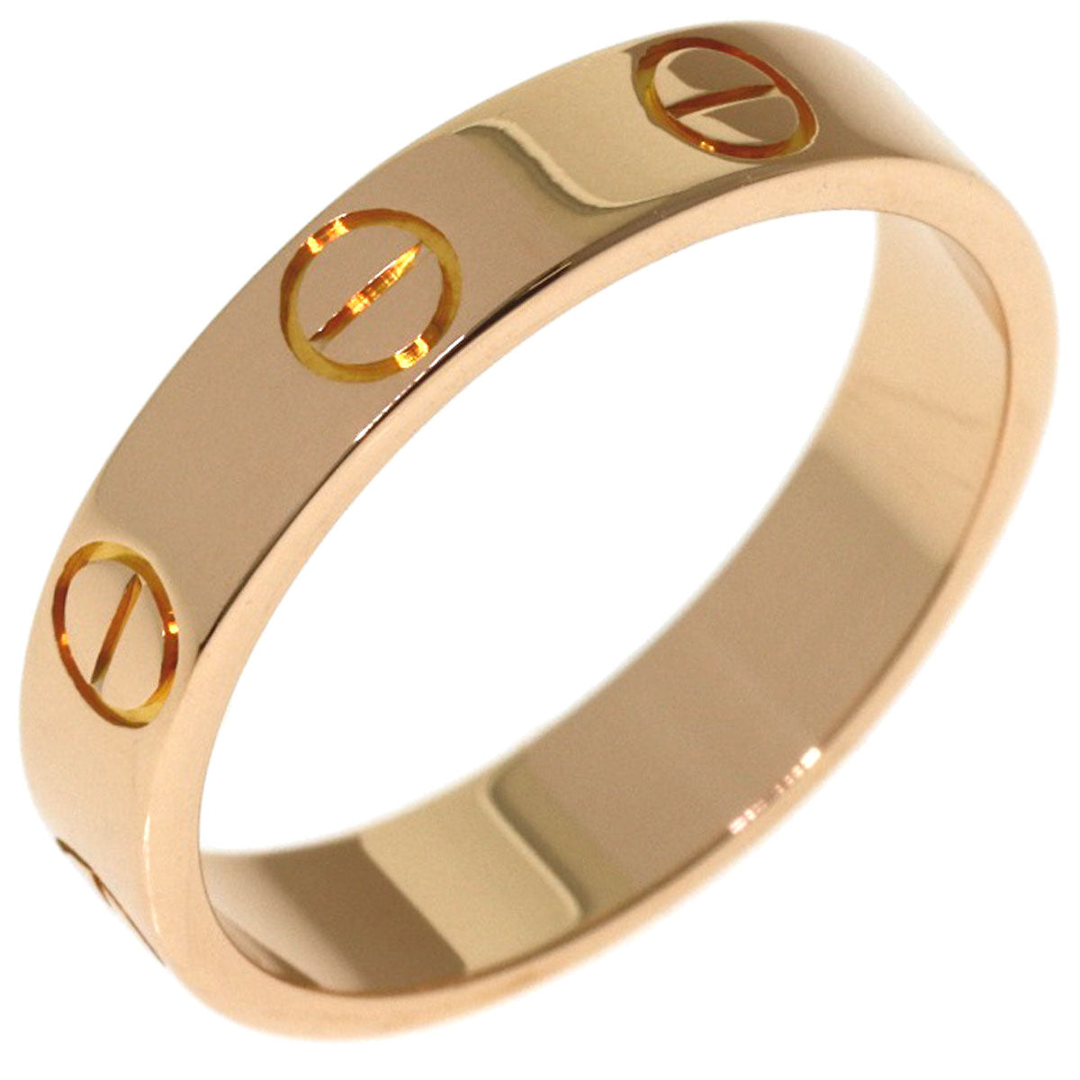 CARTIER Mini love ring # 48 Ring K18 Pink Gold Ladies [Used]