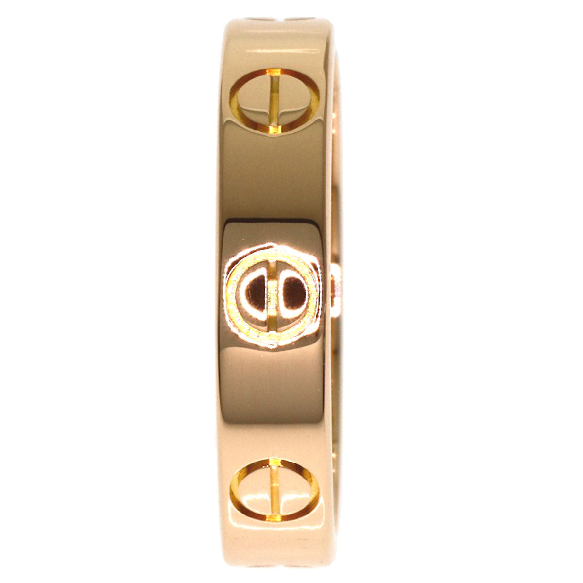 CARTIER Mini love ring # 48 Ring K18 Pink Gold Ladies [Used]
