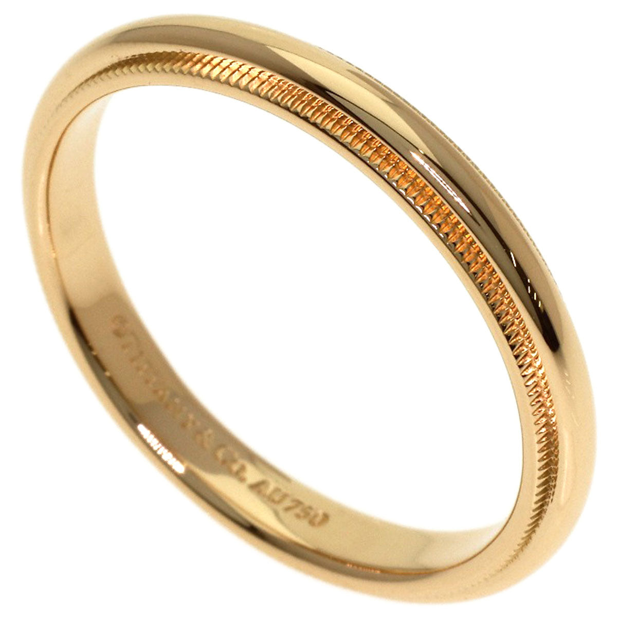 TIFFANY&Co. Milgrain Ring K18 Pink Gold Ladies [Used]