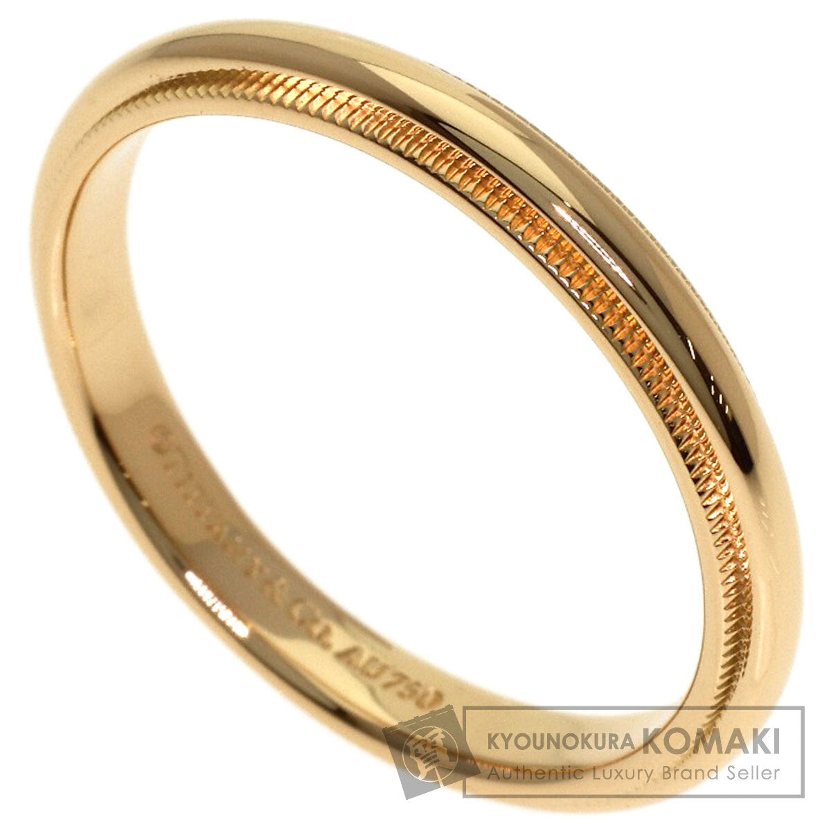 TIFFANY&Co. Milgrain Ring K18 Pink Gold Ladies [Used]