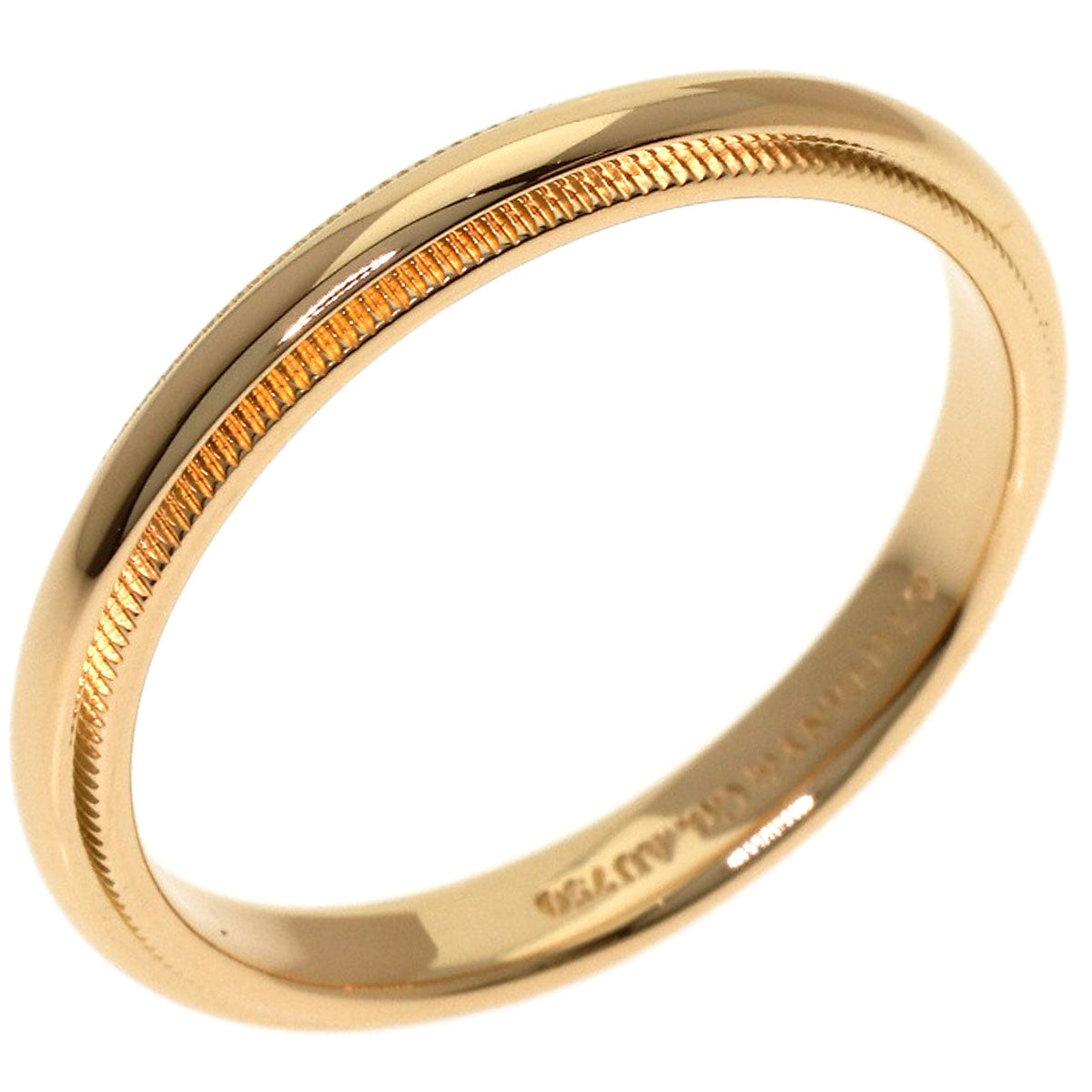 TIFFANY&Co. Milgrain Ring K18 Pink Gold Ladies [Used]