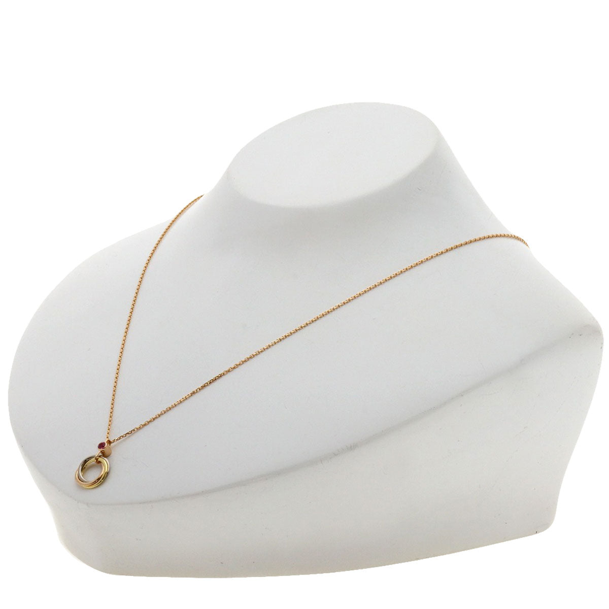 CARTIER Baby Trinity Pink Sapphire Necklace K18 Yellow Gold K18 White GoldLadies [Used]