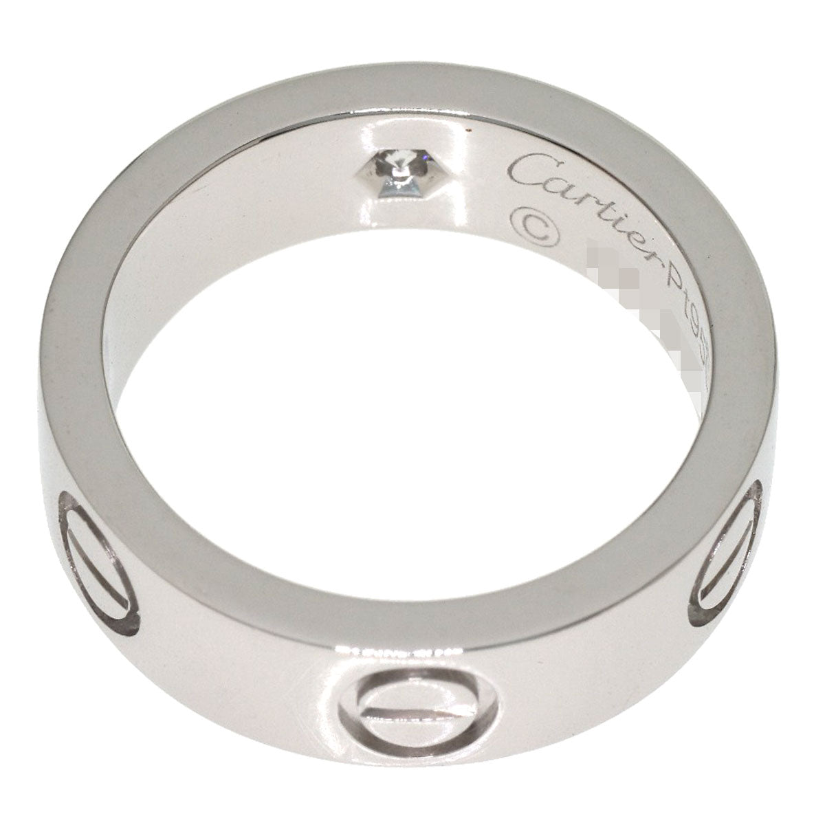 CARTIER love ring1P Diamond #49 Ring Platinum PT950 Ladies [Used]
