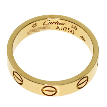CARTIER Mini love ring #46 Ring K18 Yellow Gold Ladies [Used]