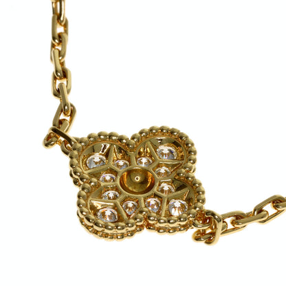 Van Cleef & Arpels Vintage Alhambra Guilloché Diamond Bracelet K18 Yellow Gold Ladies [Used]