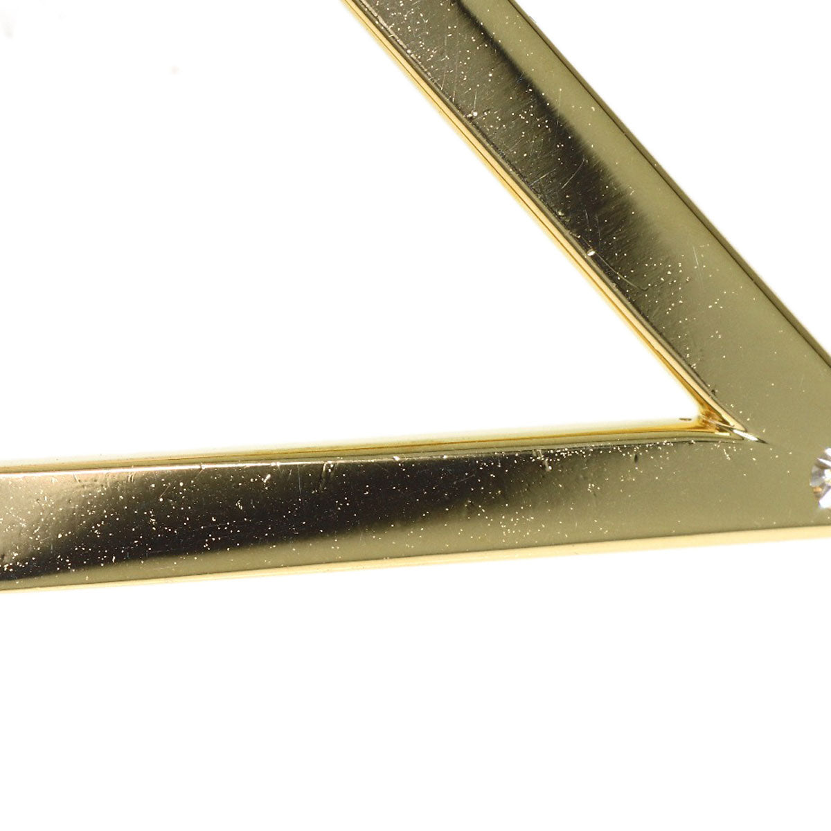 WALTHAM swing diamond Pendant top K18 Yellow Gold Ladies [Used]