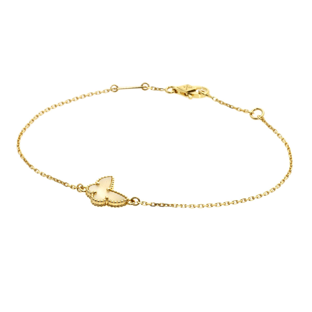 Van Cleef & Arpels Sweet Papillon Shell Bracelet K18 Yellow Gold Ladies [Used]