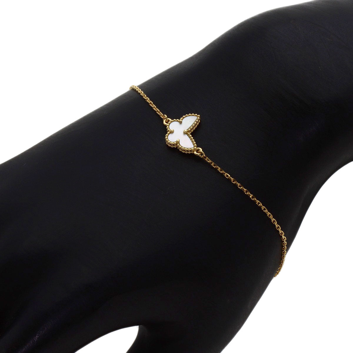 Van Cleef & Arpels Sweet Papillon Shell Bracelet K18 Yellow Gold Ladies [Used]