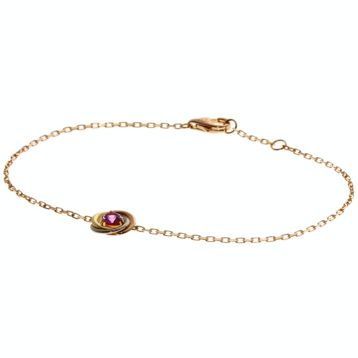 CARTIER Trinity pink sapphire Bracelet K18 Yellow Gold 18K Pink GoldLadies [Used]