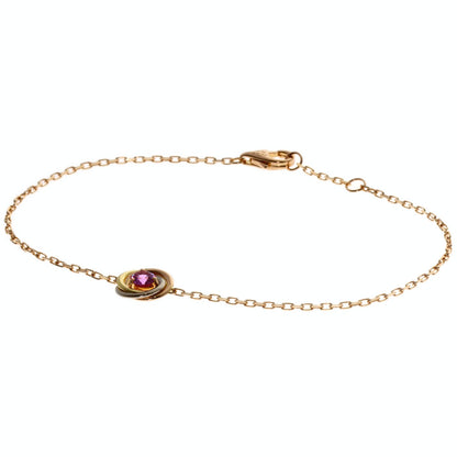 CARTIER Trinity pink sapphire Bracelet K18 Yellow Gold 18K Pink GoldLadies [Used]