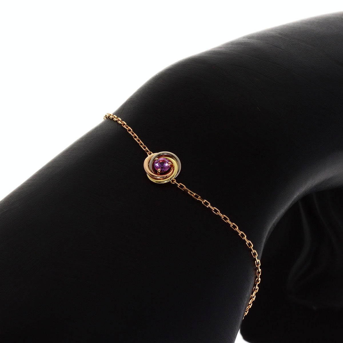 CARTIER Trinity pink sapphire Bracelet K18 Yellow Gold 18K Pink GoldLadies [Used]