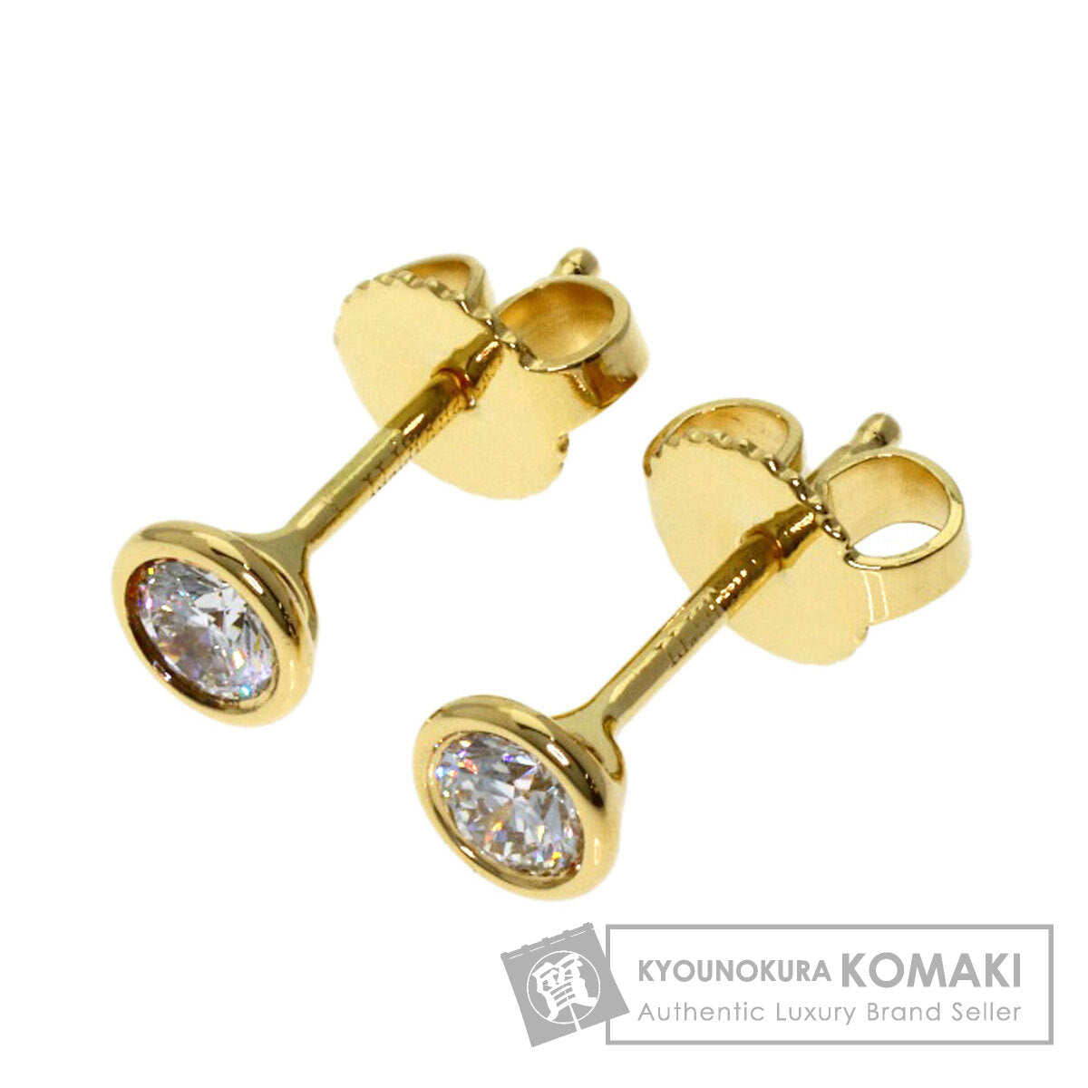 TIFFANY&Co. By The Yard Diamond earring K18 Yellow Gold Ladies [Used]