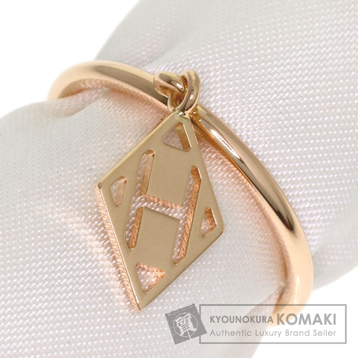 HERMES Gunbird #51 Ring K18 Pink Gold Ladies [Used]