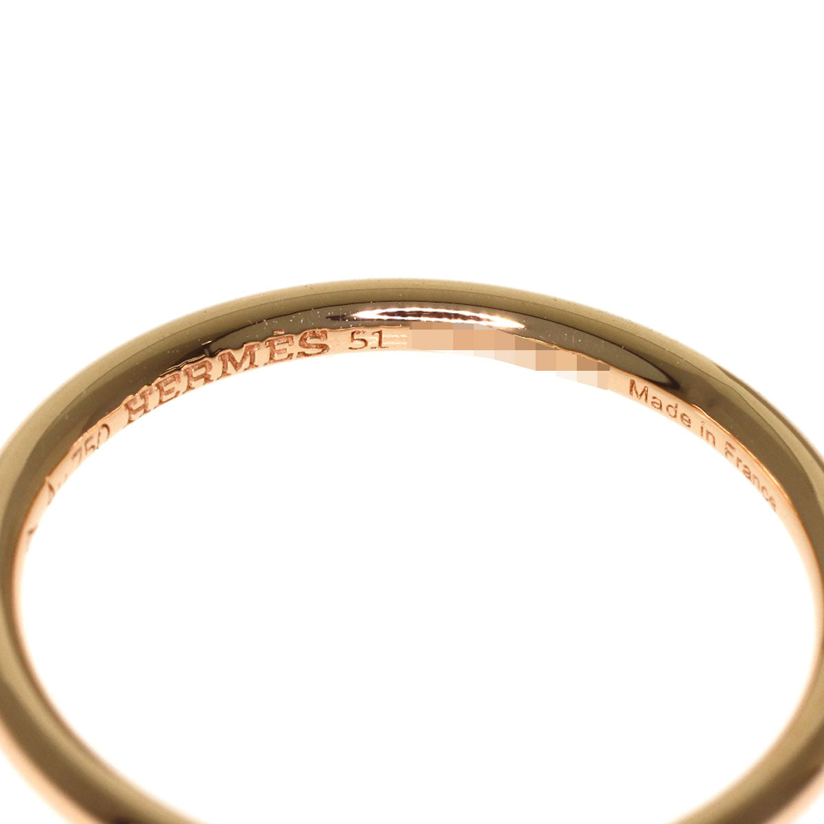 HERMES Gunbird #51 Ring K18 Pink Gold Ladies [Used]