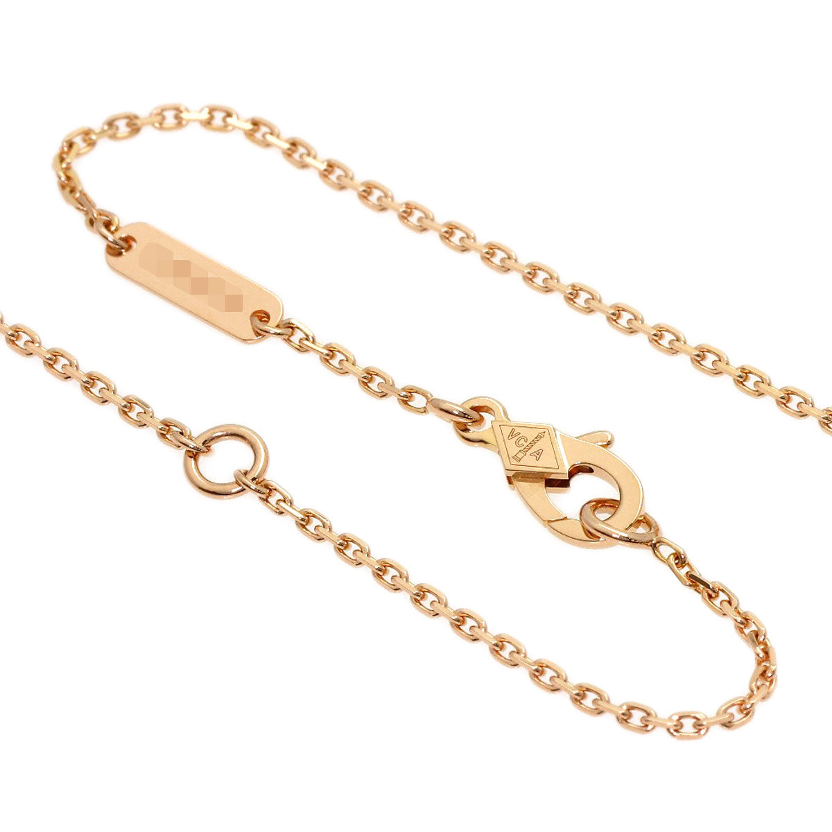 Van Cleef & Arpels Vintage Alhambra Rose Night Diamond Necklace K18 Pink Gold Ladies [Used]