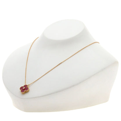 Van Cleef & Arpels Vintage Alhambra Rose Night Diamond Necklace K18 Pink Gold Ladies [Used]