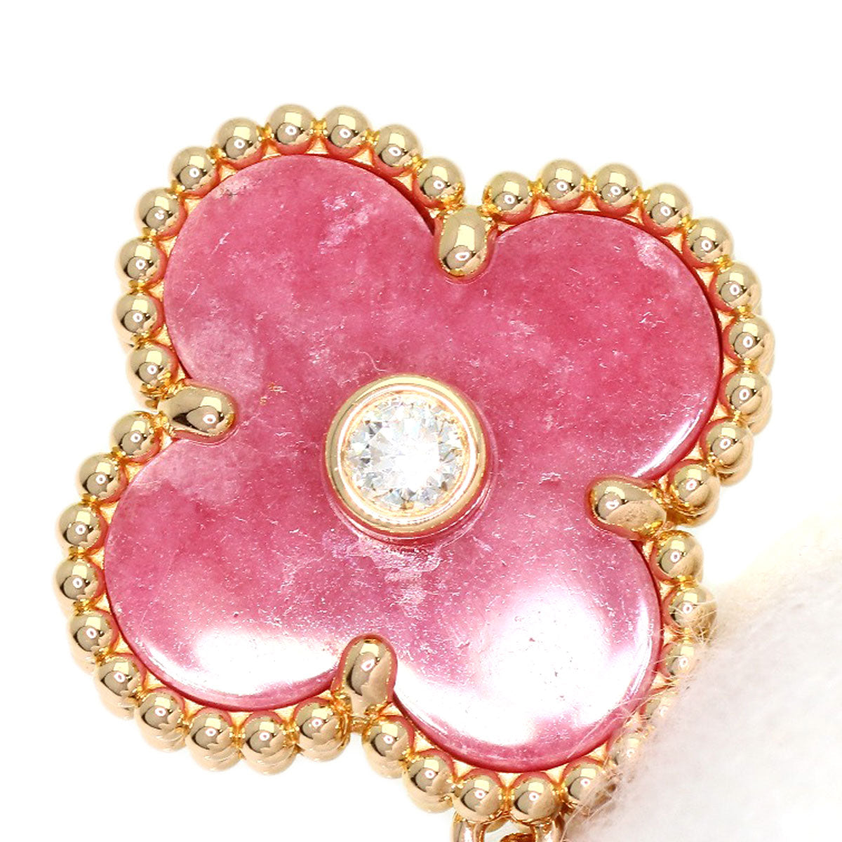 Van Cleef & Arpels Vintage Alhambra Rose Night Diamond Necklace K18 Pink Gold Ladies [Used]