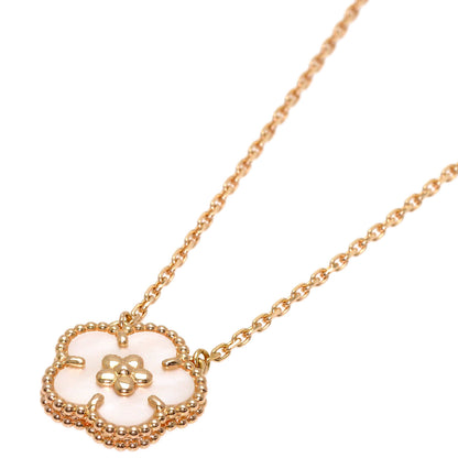Van Cleef & Arpels Lucky Spring Plum Blossom Shell Necklace K18 Pink Gold Ladies [Used]