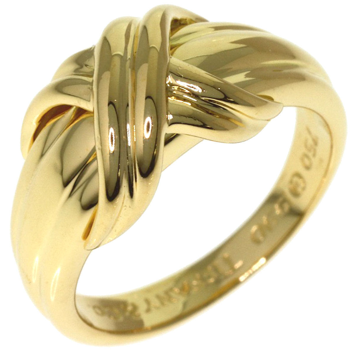 TIFFANY&Co. Signature Ring K18 Yellow Gold Ladies [Used]